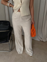 LINNEN PANTS BEIGE