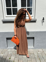 LONG SUMMER DRESS BROWN