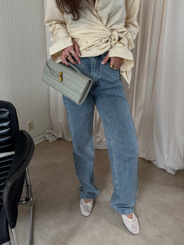 STRAIGHT LEG JEANS BLUE
