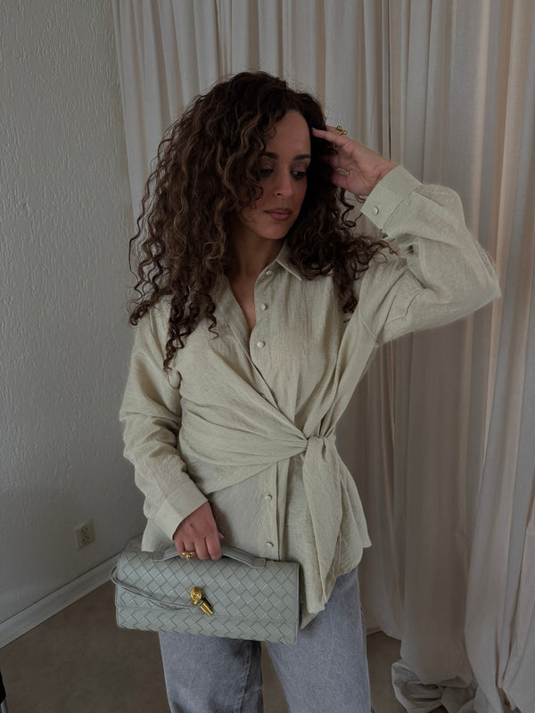 KNOT BLOUSE PISTACHIO