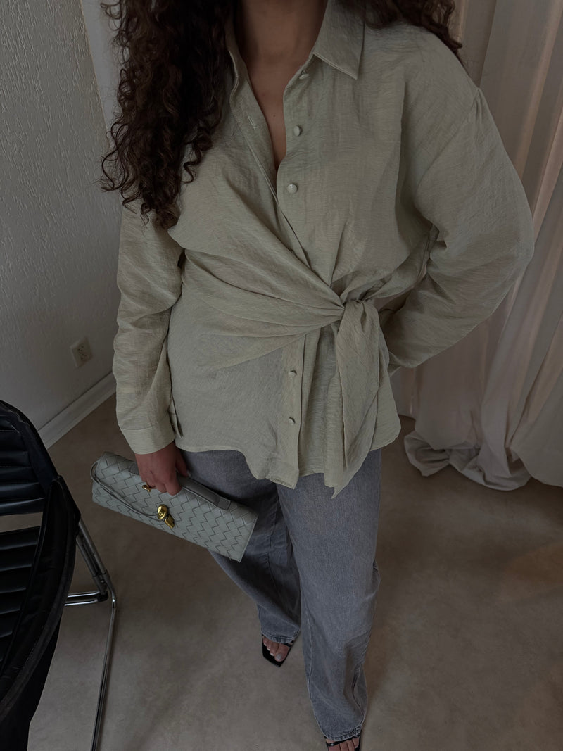 KNOT BLOUSE PISTACHIO