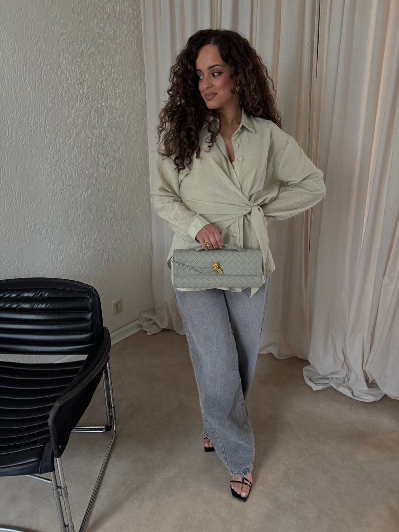 KNOT BLOUSE PISTACHIO