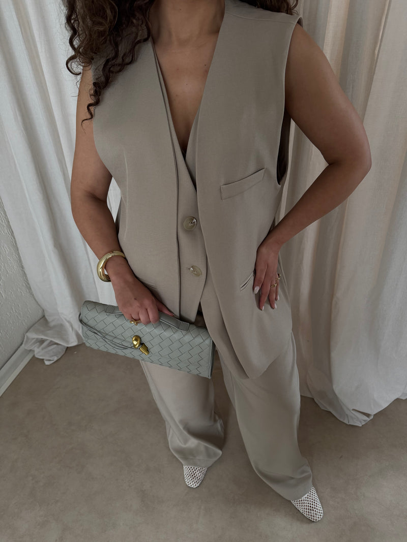 OVERSIZED GILET BEIGE