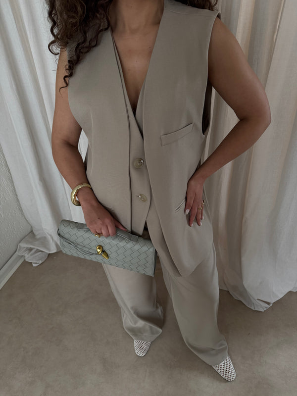 LIA WIDE LEG PANTALON BEIGE