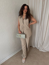 OVERSIZED GILET BEIGE