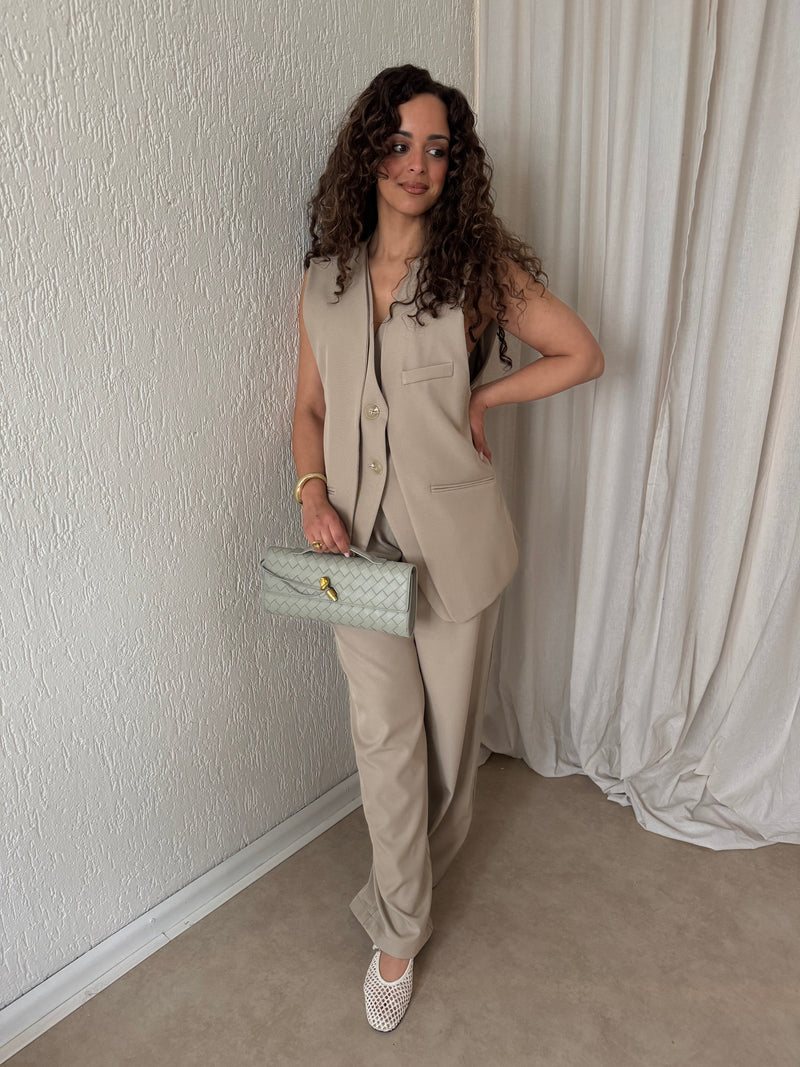 OVERSIZED GILET BEIGE