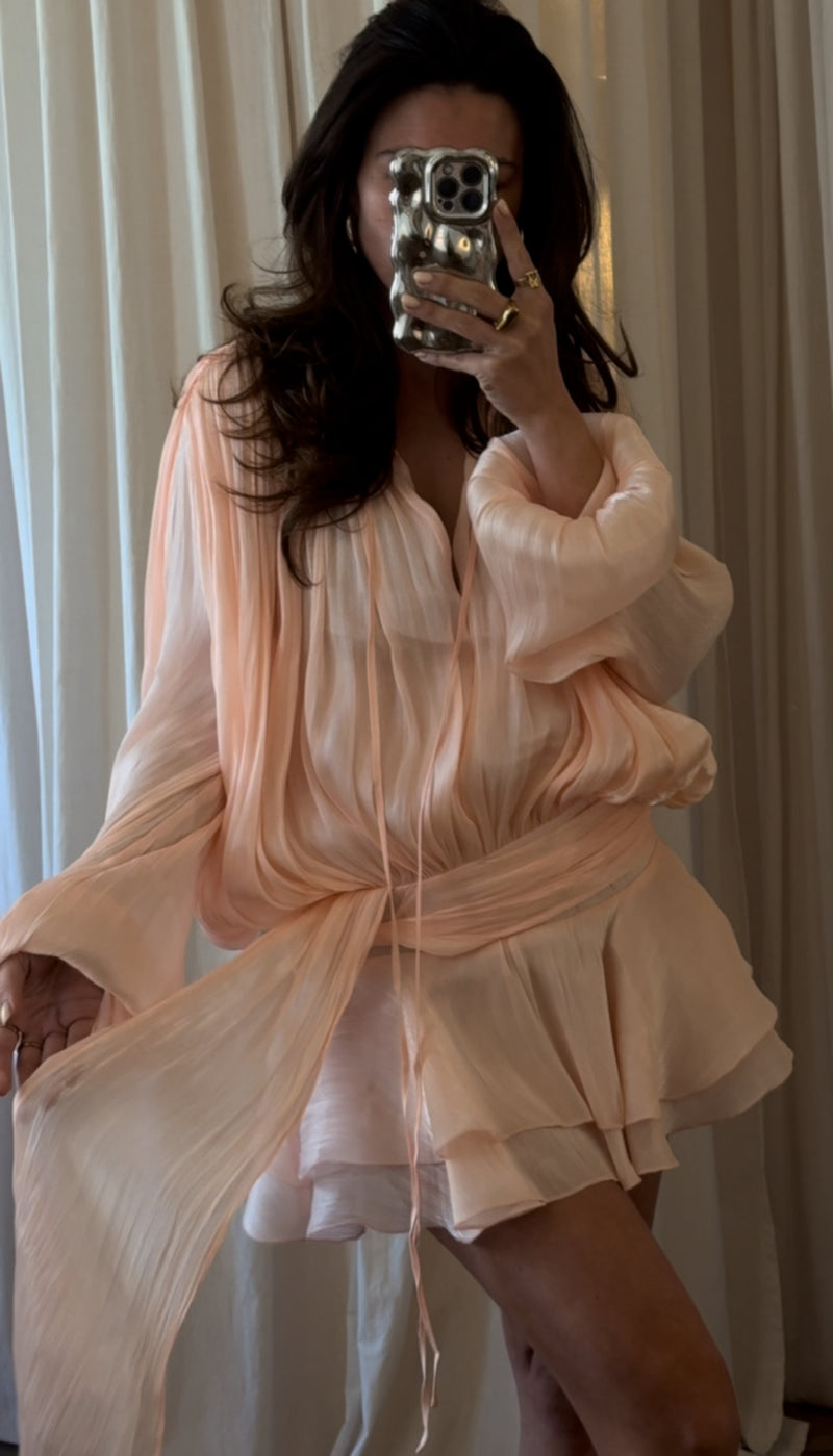 FLOWY DRESS CORAL