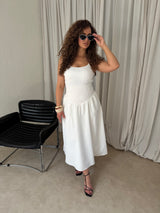 MAXI CORSET DRESS WHITE