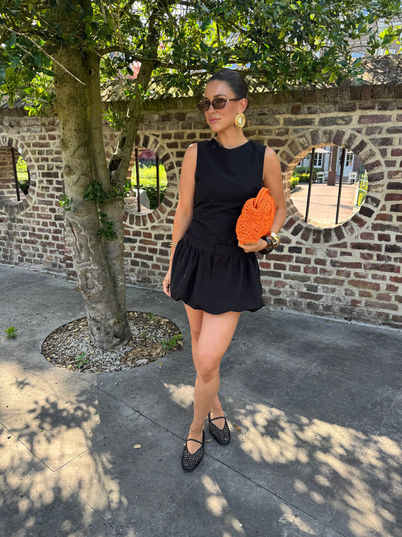 MINI BALLOON DRESS BLACK