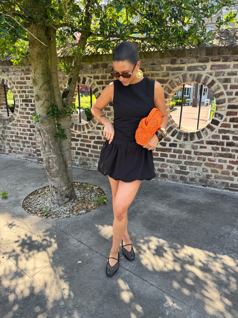 MINI BALLOON DRESS BLACK